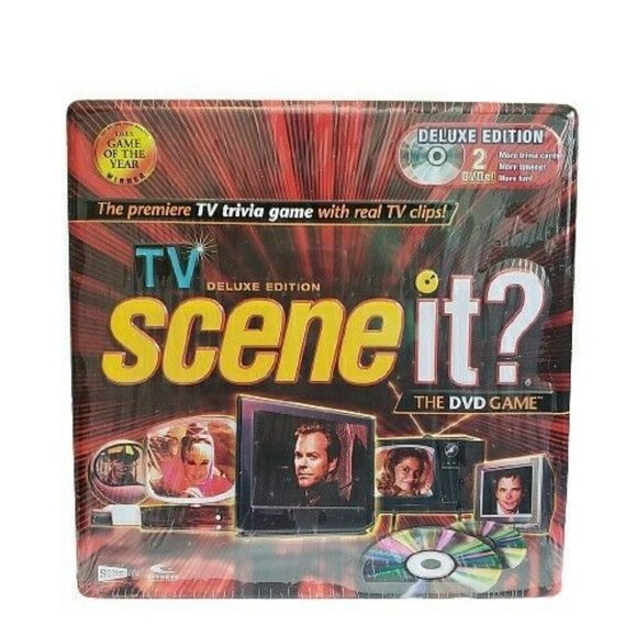 Scene it The DVD Game Deluxe Edition Trivia Game Tin Box 2005 NEW - Picture 2 of 8